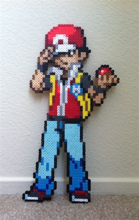 Trainer Red by Night-TAG Hama Beads Pokemon, Pokemon Bead, Pixel Art ...