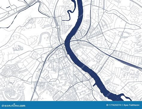 Map of the City of Newport, Gwent, Wales, UK Stock Illustration - Illustration of monochrome ...