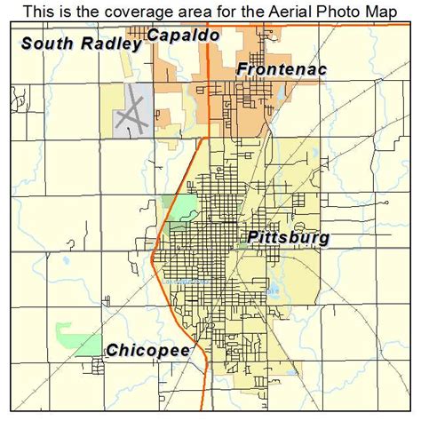 Aerial Photography Map of Pittsburg, KS Kansas