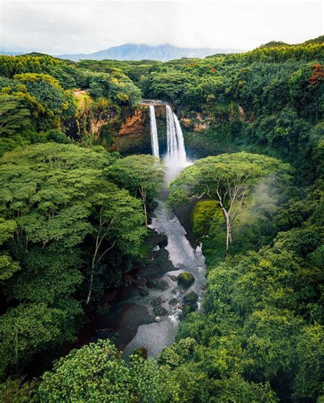 The Living... — Wailua Falls in Kauai, Hawaii - USA