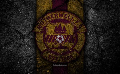 Download wallpapers FC Motherwell, 4k, emblem, Scottish Premiership, football, Scotland ...