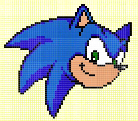 Pixel Art Sonic Portrait | Pixel art, Pixel crochet, Pixel crochet blanket