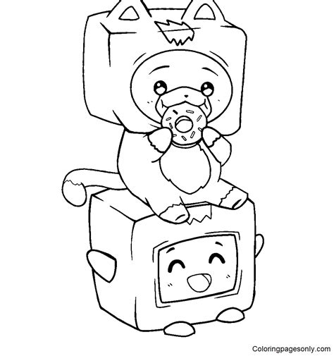 Foxy and Boxy Coloring Page - Free Printable Coloring Pages