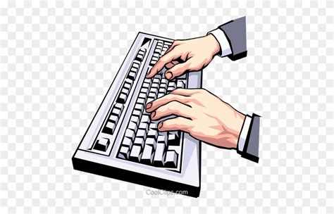 Hands Typing At Keyboard Royalty Free Vector Clip Art - Input And Output Devices - Free ...