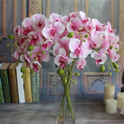 1PC Fake Phalaenopsis Artificial Orchid Flower 6 Colors For Wedding ...