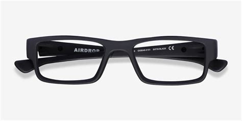 Oakley Airdrop - Rectangle Satin Black Frame Eyeglasses | EyeBuyDirect