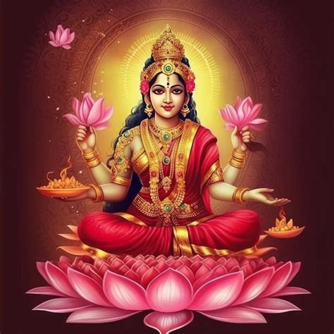 Maha lakshmi images download mah laxmi goddess on lotus images ...