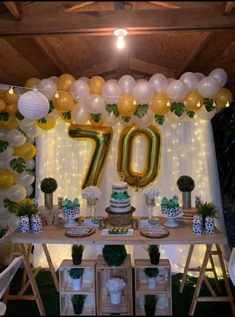 Leaf Green Party Birthday Party Ideas | Photo 12 of 13 | 70th birthday parties, Birthday parties ...