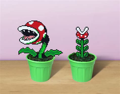 Super Mario Piranha Plant Pixel Art in Pot Super Mario - Etsy Canada