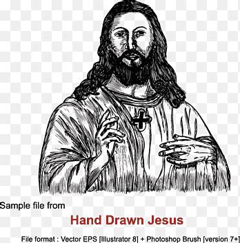 Jesus Hands Praying Drawing