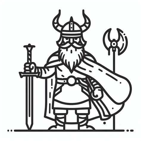 Coloriage Un Guerrier Viking - télécharger et imprimer gratuit sur ColoriageEnfant.Com