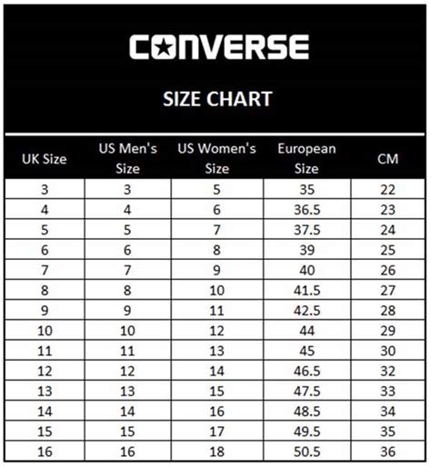 converse baby size chart - Vieni e passeggia