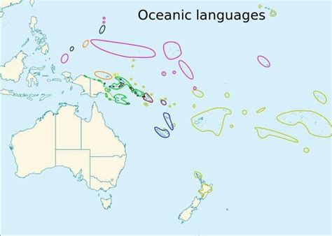 Oceanic Languages map Orange is the Admiralties and Yapese languages ...