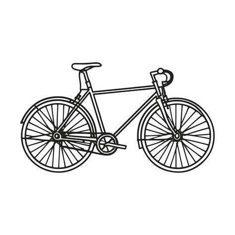 a black and white drawing of a bicycle 36937517 Vector Art at Vecteezy