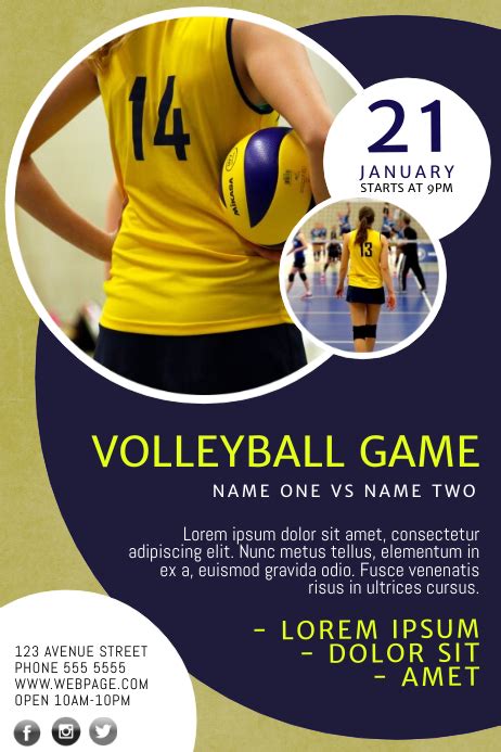 Volleyball Flyer Template | PosterMyWall