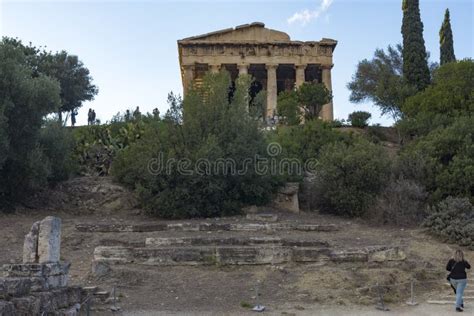 Temple of hephaestus stock photo. Image of marble, landscape - 102957718