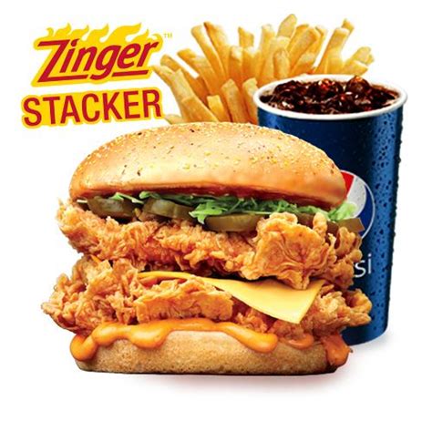 Zinger Stacker Combo - Sahulat Bazar