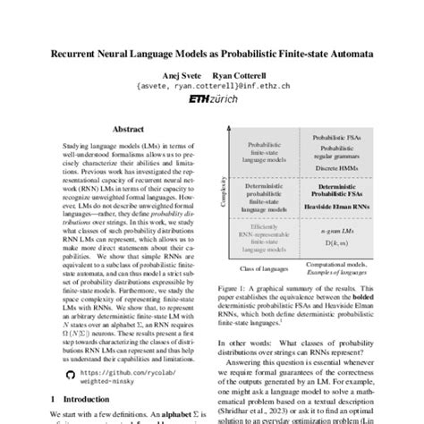 Recurrent Neural Language Models as Probabilistic Finite-state Automata - ACL Anthology