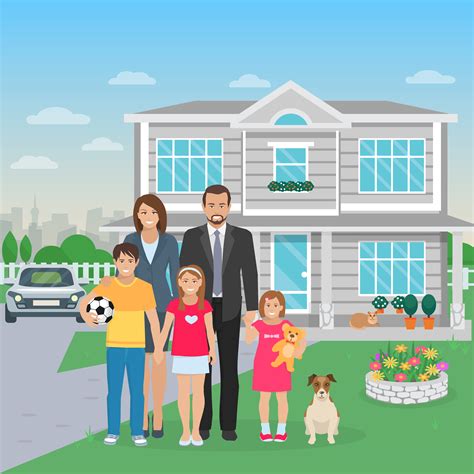 Family Members Flat Illustration 479094 Vector Art at Vecteezy