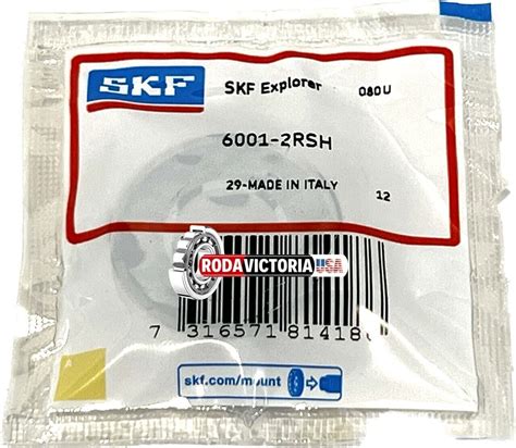 6001-2RS SKF Brand rubber seals bearing 6001-rs ball bearings 100 % GENUINE - Rodavictoria USA