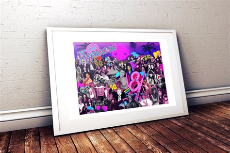 Club Tropicana 80s Music Icons - Limited Edition print. 80s music print ...