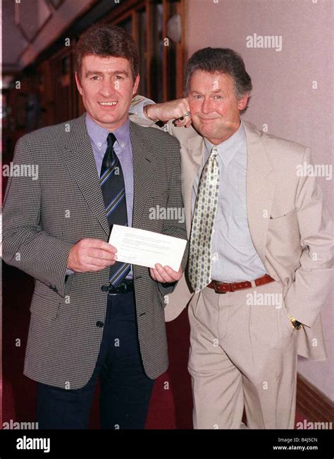 Sandy Jardine with Tony Roper actor December 1997 Former Rangers player ...