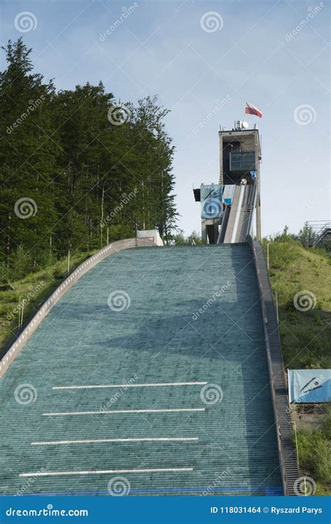 Wisla, Poland, 24 May 2018: the Adam Malysz Ski Jumping Hill in Editorial Stock Image - Image of ...