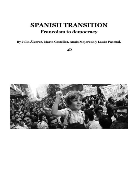 SPANISH TRANSITION - Group 4 | PDF | Francoist Spain | Francisco Franco