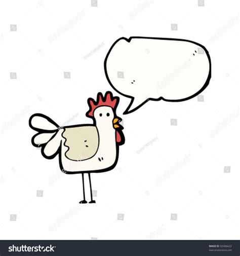 Clucking Chicken Cartoon Stock Vector Illustration 92466622 : Shutterstock