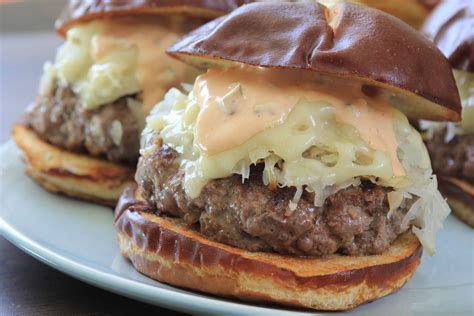 Pair this Reuben Burger on Pretzel Bread with your favorite Oktoberfest ...