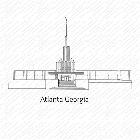 Atlanta Georgia LDS Temple SVG File-digital Download - Etsy