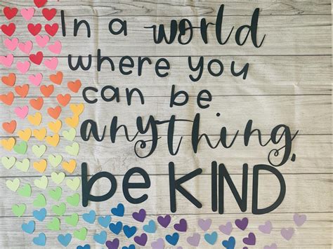 In a World Where You Can Be Anything, Be Kind Bulletin Board Cutouts Decor - Etsy ...