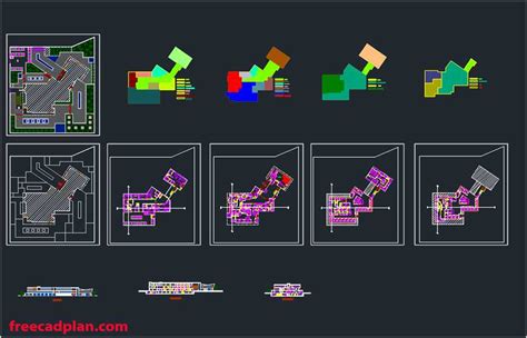 100 bed hospital floor plans dwg , in autocad - free cad plan