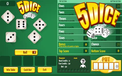 Play 5 Dice at Zigiz - Excitingly fun!