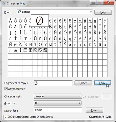 Typing Diameter Symbol [Ø] in Excel or Word