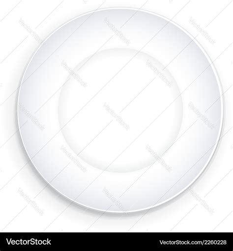 Empty plate Royalty Free Vector Image - VectorStock