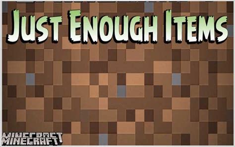 Just Enough Items (JEI) Mod - Minecraft - MC Wiki