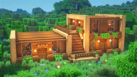 Minecraft: How to Build a Wooden House | Simple Survival House Tutorial ...