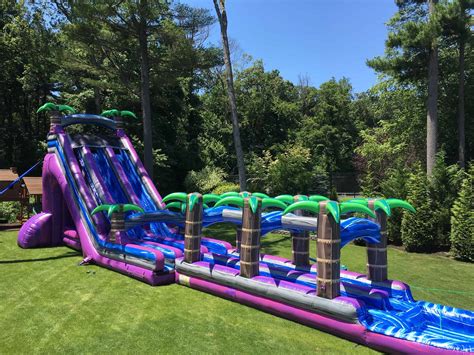 30ft Dual Lane Purple MONSTER Water Slide