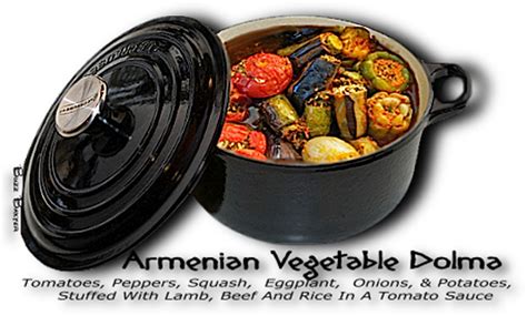 Armenian Dolma - A variety of vegetables stuffed with meat or rice or a ...