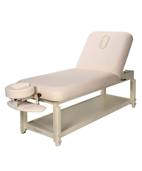 Affinity Classic Height Adjustable Fixed Massage Table Cream | Leisurequip