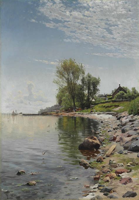 Peder Mork Monsted (Danish, 1859-1941) , Coastal View | Christie's