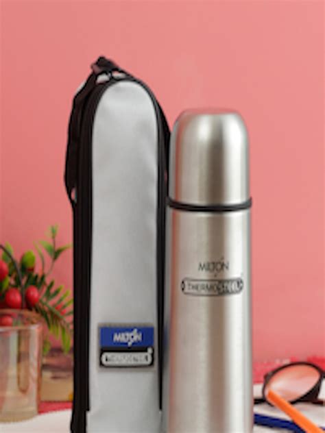 Buy Milton Unisex Silver Toned Vacuum Flasks Thermosteel Flip Lid Water Bottle 500ml - Water ...