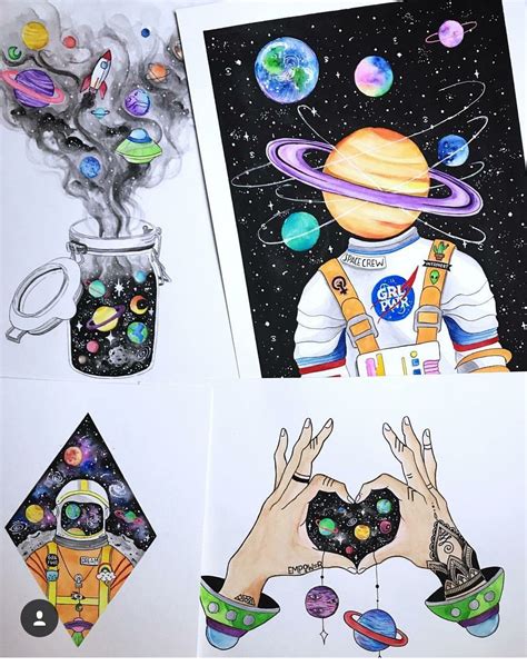 Pin by Nicole Cowan on Space | Space drawings, Art painting, Art drawings