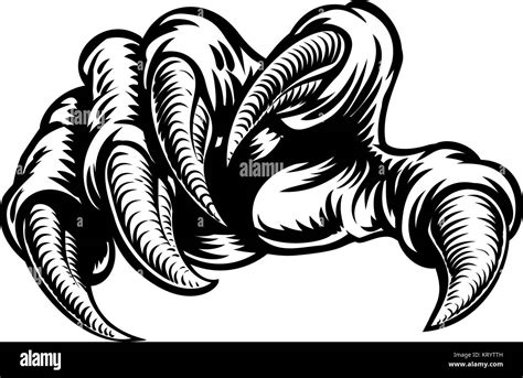 Claw Hand Monster Talons Stock Vector Image & Art - Alamy