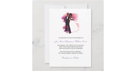 African American Wedding Invitation | Zazzle