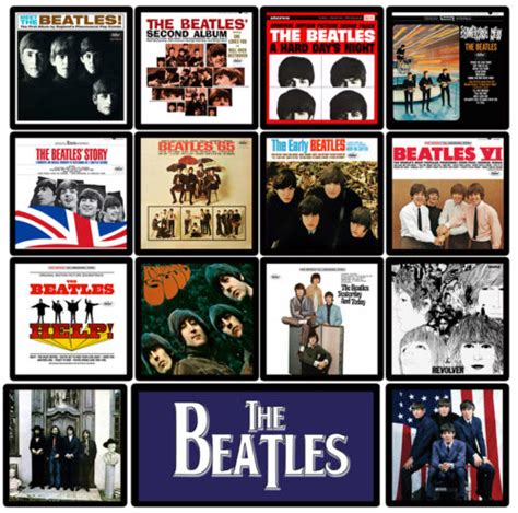 BEATLES 15 pack U.S. album cover discography magnet lot - john paul ...