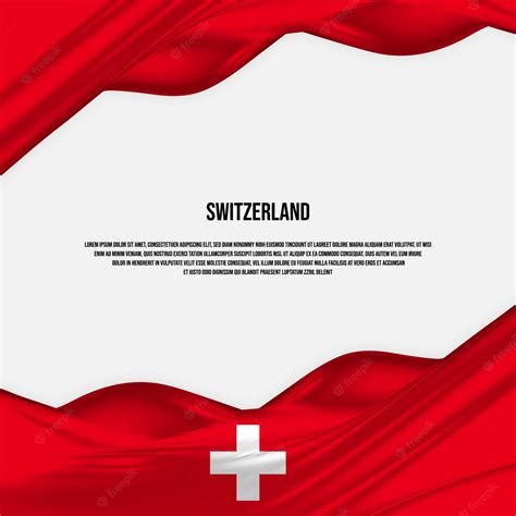 Premium Vector | Switzerland flag design. waving swiss flag made of satin or silk fabric. vector ...