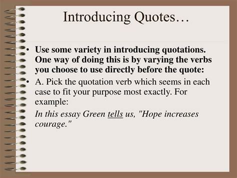 PPT - Inserting Quotes into Essays PowerPoint Presentation, free download - ID:5144663