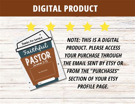 Pastor Appreciation Gift Coffee Gift Card Holder Clergy - Etsy